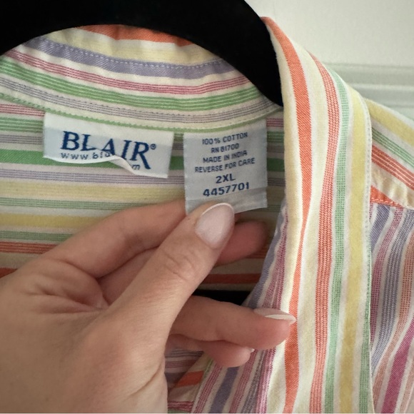 Multicolor Striped Button up - Picture 3 of 6